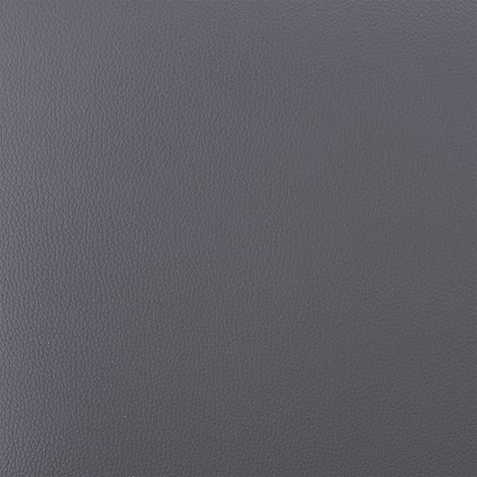 Armen Living Charlotte Swivel Bar Stool in Black Metal with Grey Faux Leather