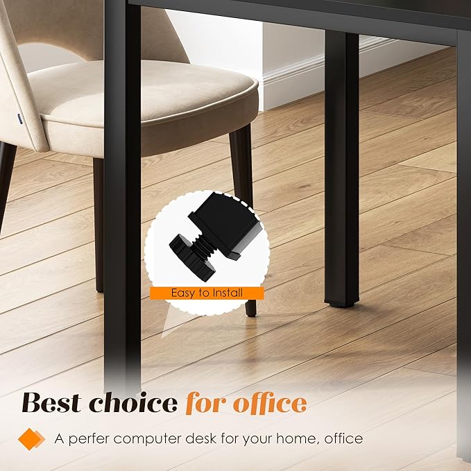 Need Dining Table Small Computer Desk for Home&Office- 31.5" Length Small Writing Desk Gaming Desk Students Laptop Use, Black Desktop & Black Frame AC3CB(80 * 60)
