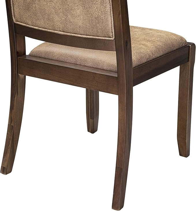 X12X2-008-28 - 13-Pc Dining Room Table Set includes an Extendable Rectangle Kitchen Table and 12 Stackable Polyester Fabric Dining Chairs, 39x120 Inch, Antique Walnut