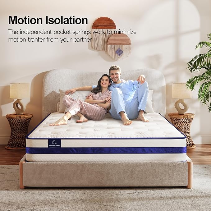 Vesgantti Full Size Mattress,12 Inch Hybrid Innerspring Mattress in a Box with Memory Foam,Support & Pressure Relief,Medium Firm Feel for Aults(Full Size)