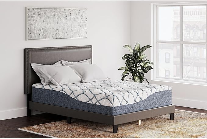 Signature Design by Ashley 14 Inch Chime Elite 2.0 Ultra Plush Green Tea Memory Foam Mattress for Cool Sleep and Pressure Relief, California King, Fiberglass Free, Mattress In A Box