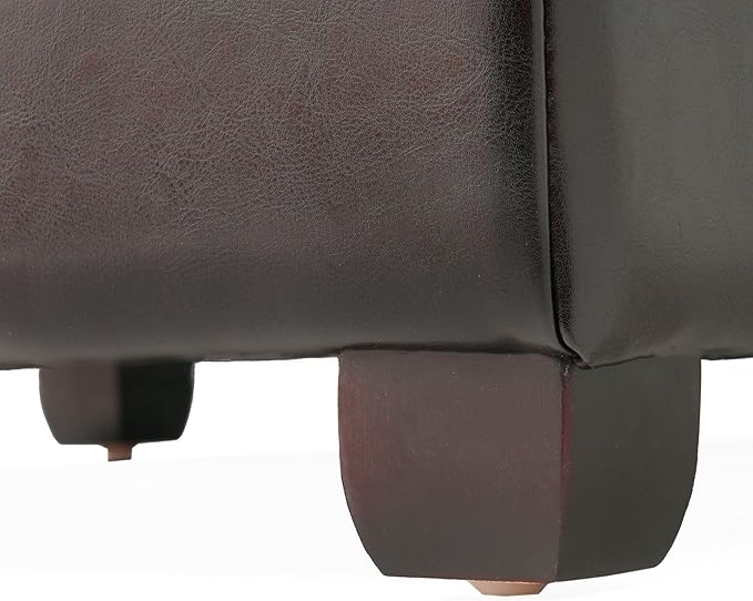 Christopher Knight Home Carlsbad Bonded Leather Storage Ottoman, Espresso