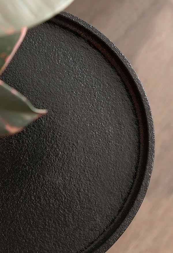 Kate and Laurel Carling Traditional Metal Round Drink Table, 9 x 9 x 22, Black, Vintage Cast Aluminum Accent Table with Unique Spindle Design for Use as Indoor Plant Stand or Living Room Decor Piece