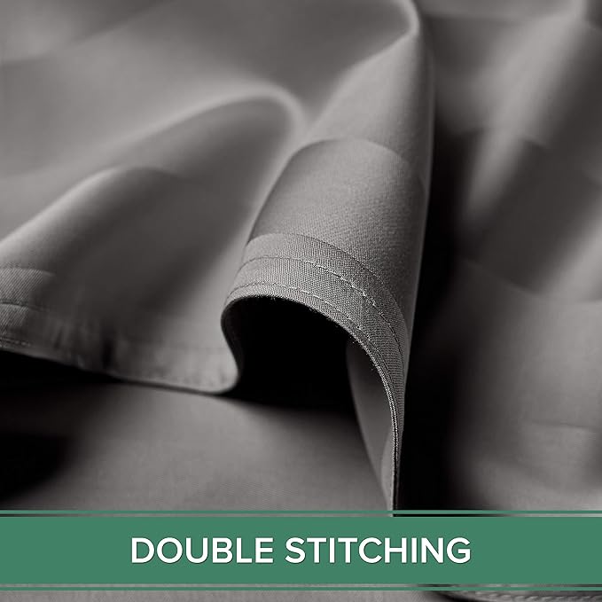 King Sheets by Pure Bamboo, Genuine 100% Organic Viscose Derived from Bamboo Bed Sheet Set, Luxuriously Soft & Cooling, Double Stitching, Lifetime Quality Promise (King, Jacquard Stone)