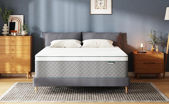14 Inch Full Mattress, Cooling-Gel Memory Foam and Pocket Spring Hybrid Mattress, Full Bed Mattress in a Box, CertiPUR-US Certified, Medium Firm