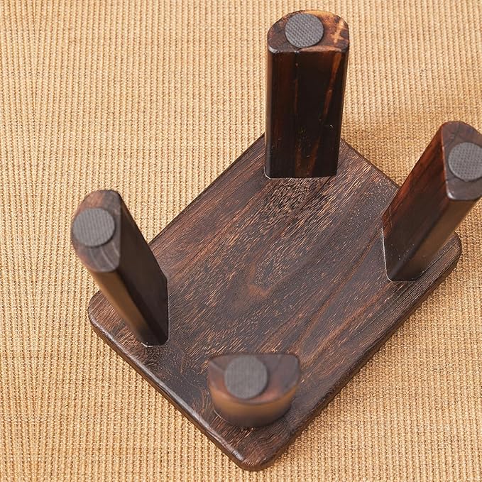Wooden Step Stool for Adults and Kids,Foot Stool,Kitchen Small Wood Bench,Wood Plant Stand (14.2"x10.2"x10.6")
