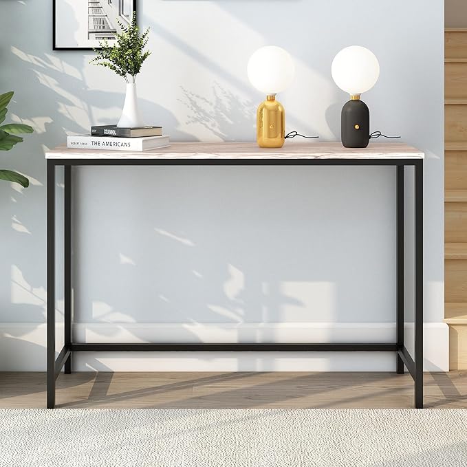 HOMERECOMMEND Sofa End Table Computer Desk Coffee Snack Console Tables for Living Room Or Corridor Hallway Oak
