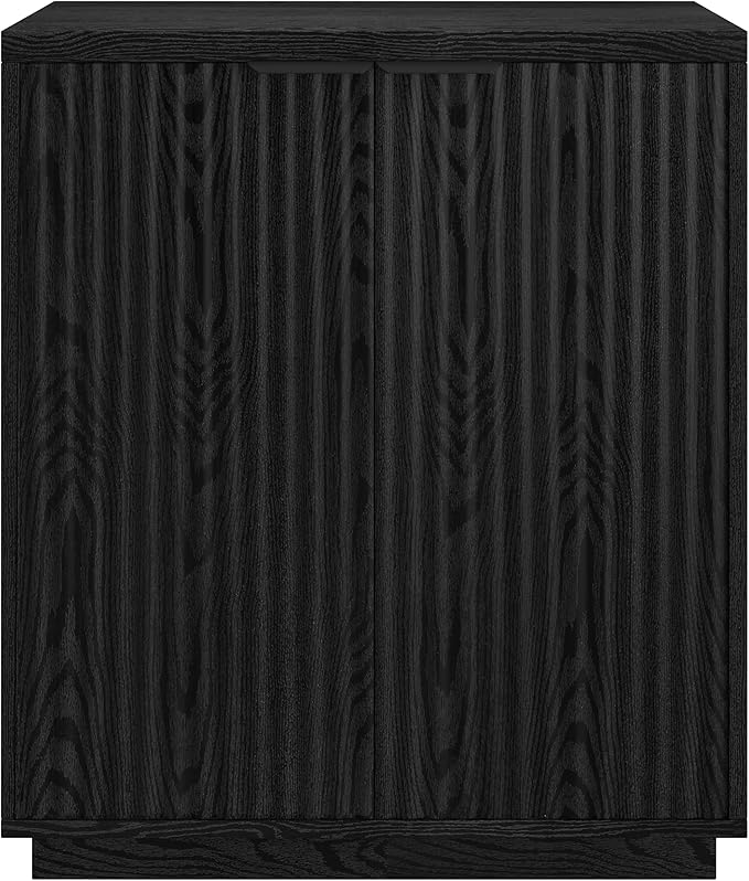 Henn&Hart 28" Wide Rectangular Accent Cabinet in Black Grain, for Home, Living Room, Bedroom, Entertainment Room, Office