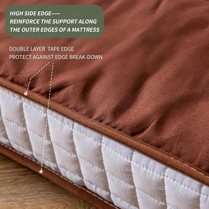 MAXYOYO Futon Mattress, Japanese Floor Mattress Queen Size, Quilted Bed Mattress Topper, Extra Thick Folding Sleeping Pad Breathable Floor Lounger Guest Bed for Camping Couch, Coffee