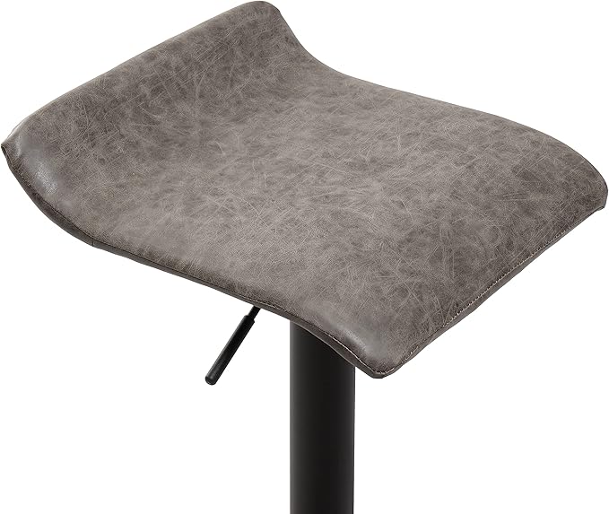 Finnhomy Set of 2 Adjustable Bar Stools, Swivel Barstools for Kitchen Counter Height Chair, Retro Grey
