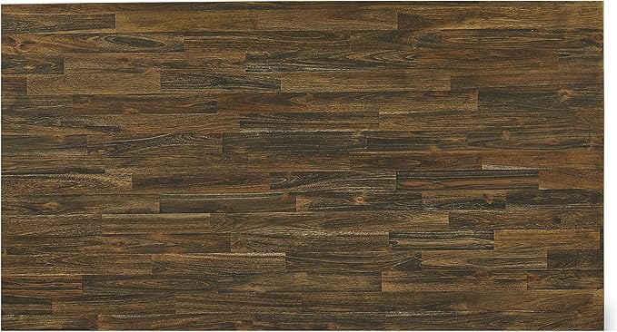 East West Furniture X777VE703-7 7 Piece Dinette Set Consist of a Rectangle Dining Room Table with X-Legs and 6 Brown Linen Fabric Upholstered Parson Chairs, 40x72 Inch, Multi-Color