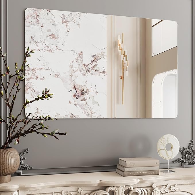 36x55 Large Bathroom Mirror,Wall Mirrors for Living Room,Lage Wall Mirrors, espejos para baños,Bathroom Mirrors for Vanity,Restroom Mirror