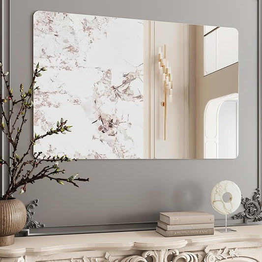 36x55 Large Bathroom Mirror,Wall Mirrors for Living Room,Lage Wall Mirrors, espejos para baños,Bathroom Mirrors for Vanity,Restroom Mirror