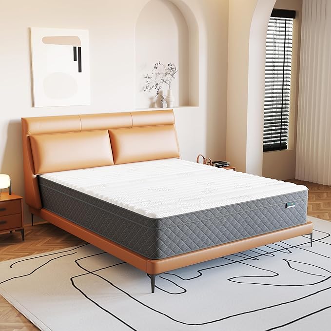 Firm Full Mattress,12 Inch Cooling-Gel Memory Foam and Pocket Spring Hybrid Mattress in a Box, CertiPUR-US Certified, Firm