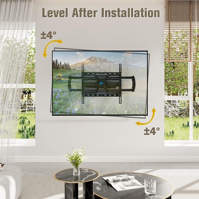 Mounting Dream TV Wall Mount, UL Listed Full Motion Mount Bracket for 42-84 Inch Flat Screen TVs, Swivel Articulating Dual Arms, Max VESA 600x400mm, 100 LBS Loading, Fits 16 Inches Wood Studs, MD2296