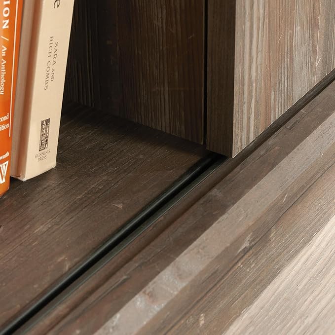 Sauder Entertainment Credenza, Pebble Pine Finish