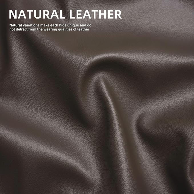 Signature Design by Ashley Leesworth Modern Leather Match Power Reclining Sofa with USB Ports, Dark Brown