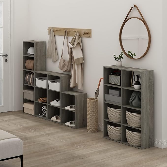 Furinno Luder Bookcase / Book / Storage, 4-Tier, French Oak