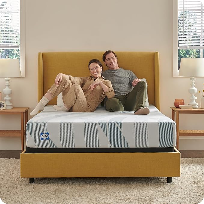 Sealy Dreamlife 10” Hybrid Mattress-in-a-Box, King, SealyComfort Gel Memory Foam, SealyResponsive Encased Coils, Surface-Guard Technology
