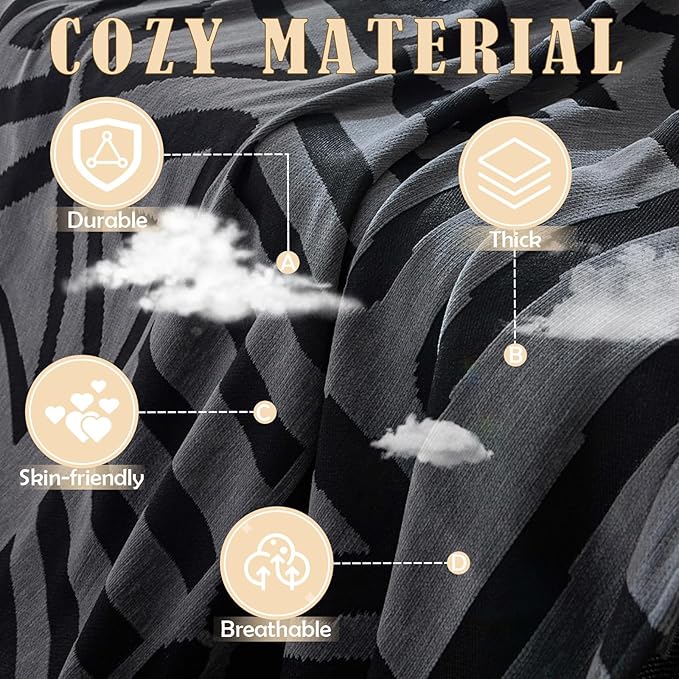 HANDONTIME Boho Geometric Couch Covers for Sofa Pet Friendly Dark Grey and Black Sofa Covers Washable Chenille Couch Blanket Cover for 2 Cushion Couches Pet Protector Furniture Cover Soft, 71" X 102"