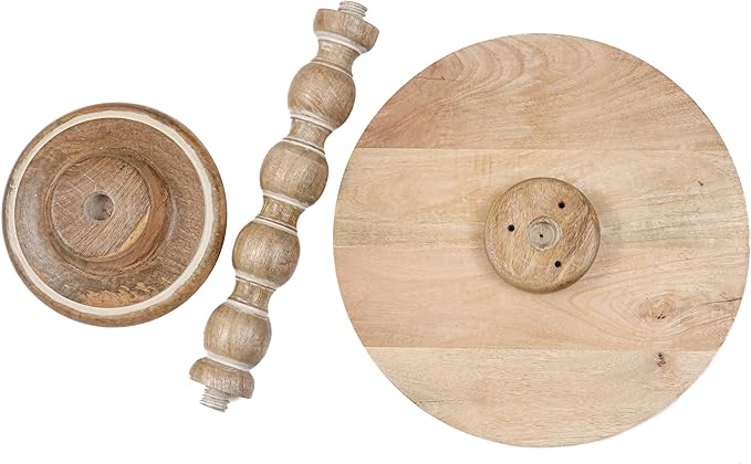 End Tables for Living Room– SideTables for Small Spaces, Modern Accent Nightstand with Hand-Carved Top & Solid Wood Tables for Living Room, Bedroom, Office – Scorch Burnt Finish_18x22 White wash