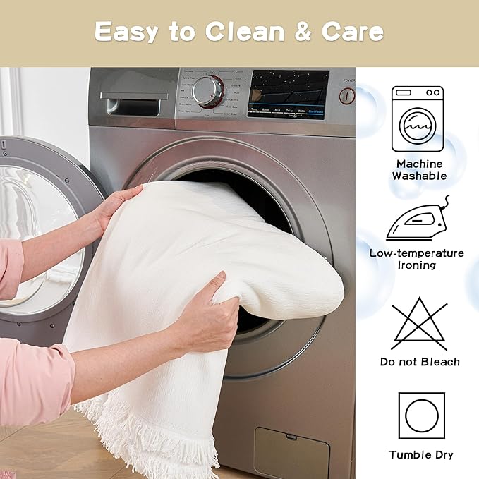 MYSKY HOME Couch Cover for Dogs Washable Couch Covers Couch Covers for Dogs Couch Cover 2 Cushion Sofa Non Slip Dogs Furniture Protector with Tassels Chenille Sofa Covers for Pets, 71"x102", White
