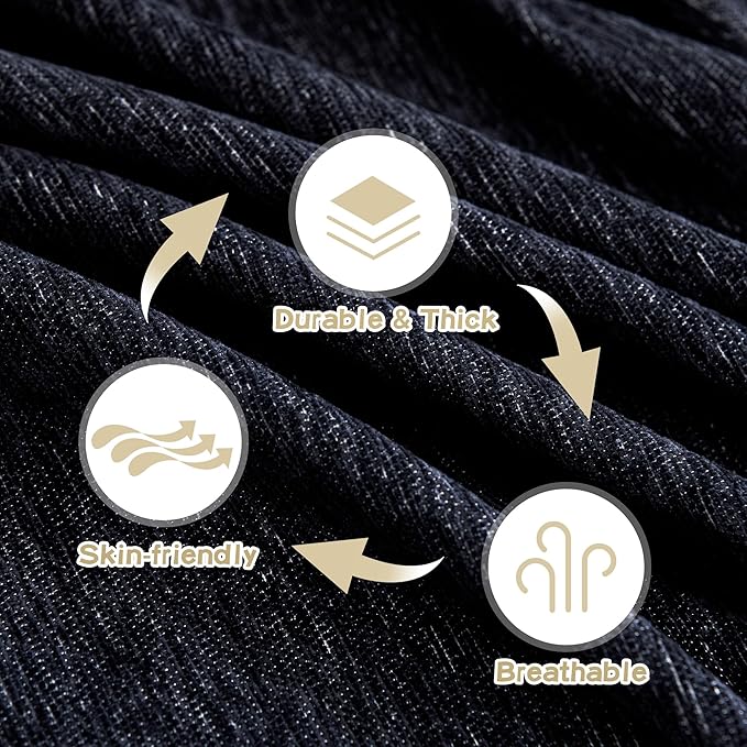 MYSKY HOME Couch Cover for Dogs, Washable Couch Covers, Non Slip Dogs Furniture Protector with Tassels, Chenille, Navy Blue, 71"x102"