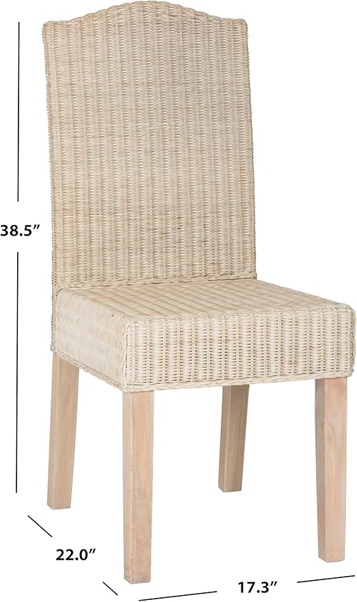 SAFAVIEH Home Collection Odette Grey Wicker Dining Chair