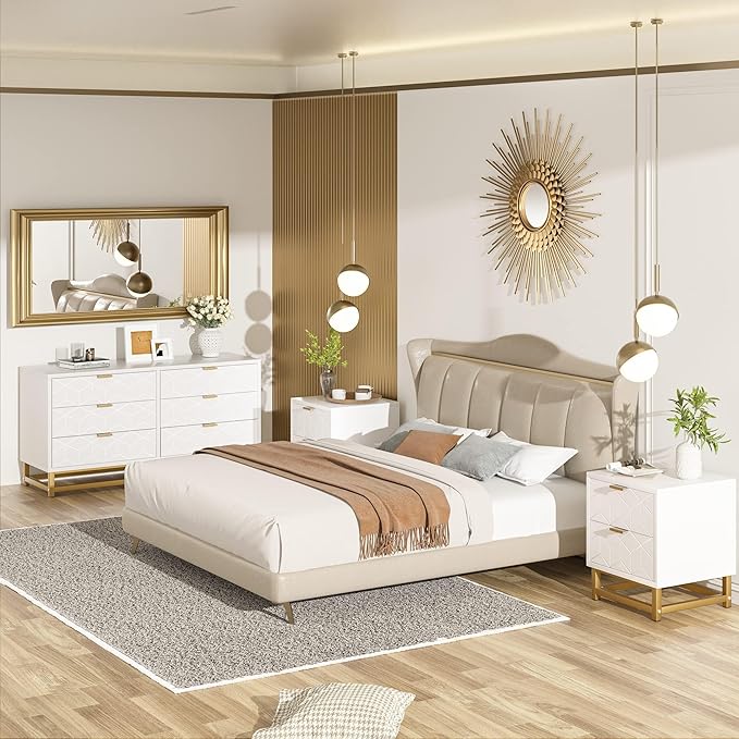 GAOMON White 2 Drawer Dresser, Small Dresser＆Chest of Drawers, Modern Nightstand for Bedroom, End Table with Drawer for Living Room, Hallway, Entryway