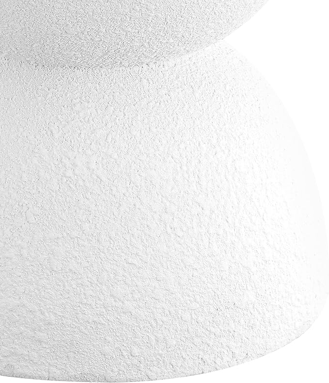 JONATHAN Y TBL1100A Greta 18" Mid-Century Modern Drum Indoor/Outdoor Accent Table Modern, Contemporary, Minimalist, Scandinavian, Classic, Patio, Garden, Bathroom, Living Room, White