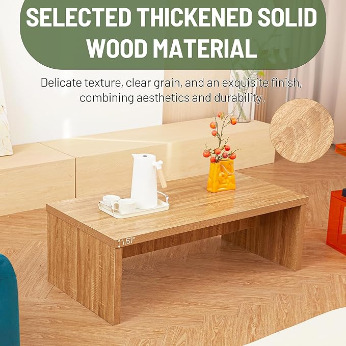 Rectangular Eco Friendly Engineered Wood Coffee Table for Living Room Cocktail Sofa Table