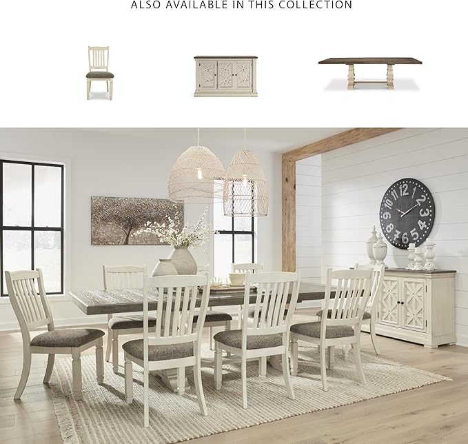 Signature Design by Ashley Bolanburg French Country Dining Room Server, Two-tone White & Brown