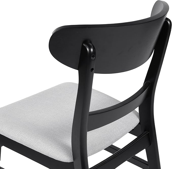 Christopher Knight Home Bryner Dining Set, 19.6 "W x 20.6 "D x 30.8 "H, Black + Light Gray