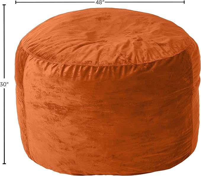 Sofa Sack Bean Bag Chair Cover, 4-Feet, Tangerine