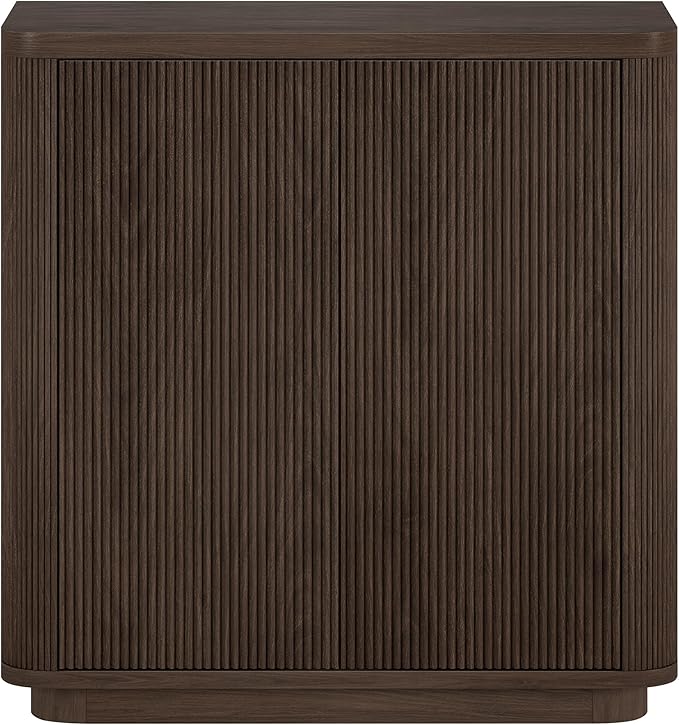 Henn&Hart 32" Wide Rectangular Accent Cabinet in Warm Brown, for Home, Living Room, Bedroom, Entertainment Room, Office