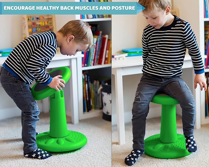 Active Chair 14" High Wobble Kids Chair for Toddlers, Pre-Schoolers, Age 3-7y, K and Grades 1-2, Flexible Classroom Seating, ADD/ADHD, Posture