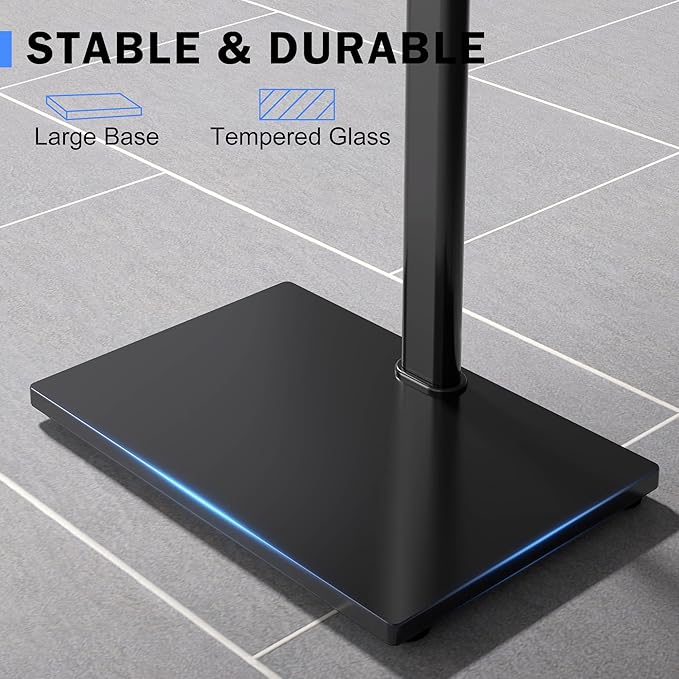 Universal Pedestal TV Stand with Bracket for 32"-75" TVs Floor TV Stand w/Cable Management Holds 132lbs Max VESA 600x400mm TS004H