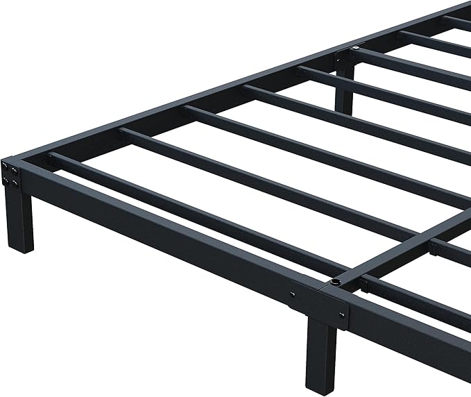7 Inch California King Bed Frame No Box Spring Need, Low Profile Metal Platform Cal King Size Bed Frame, Heavy Duty Support Bedframes California King, Easy Assembly