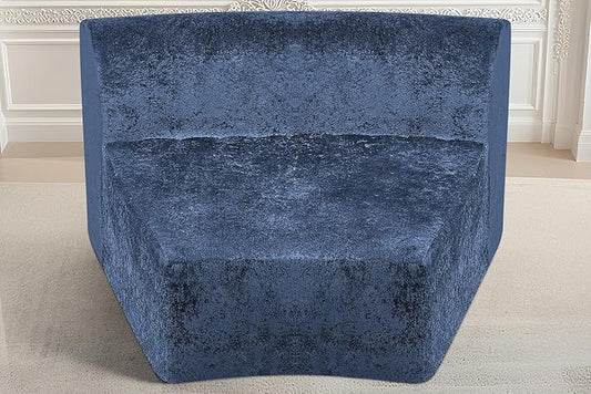 Homguava Modular Sectional Sofa, Memory Foam Couch Single Sofa Chair with Deep Seat, Modern Upholstered Sofa Couches for Living Room Apartment Office, No Assembly Required, Blue