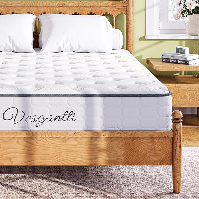 Twin XL Mattress 10 Inch-Hybrid Mattress in a Box-Individual Pocket Springs with Breathable Memory Foam College Dorm Room Essentials-Extra Long Twin Size Bed-Medium Firm Feel for Youth and Kids