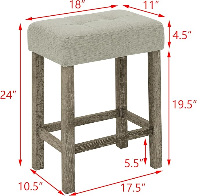 Ball & Cast 4 Piece Kitchen Dining Room Table and Chairs Set, Farmhouse Wooden Counter Height Bar-Sets w/USB Ports & Power Outlet & 3pcs Stools, 59" Sofa-Table Barstool w/Charging Station, Brown