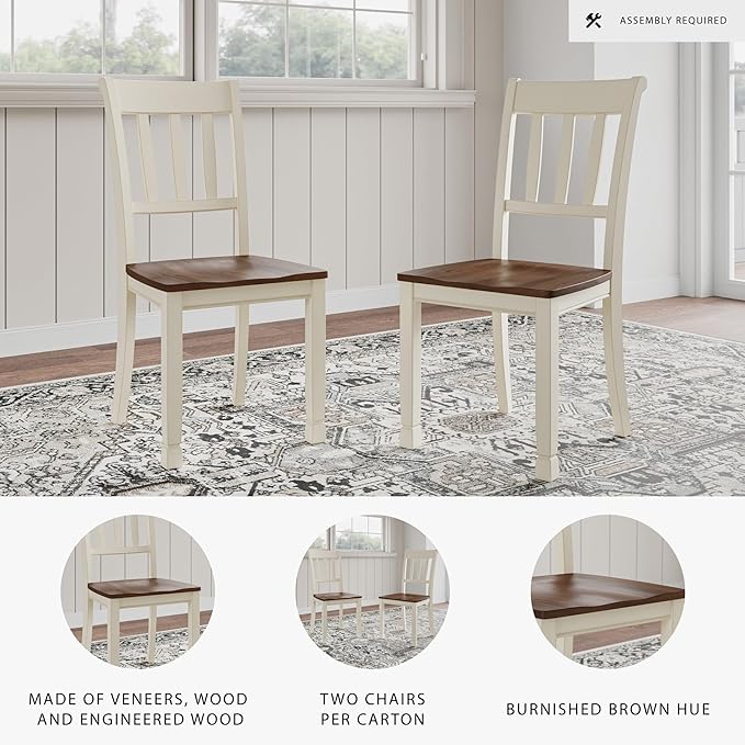 Signature Design by Ashley WhiteOwing Dining Chair, Brown/Cottage White