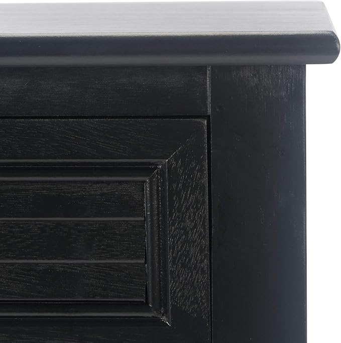 SAFAVIEH Home Collection Tate Black 2-Drawer Bottom Shelf Console Table CNS5720B