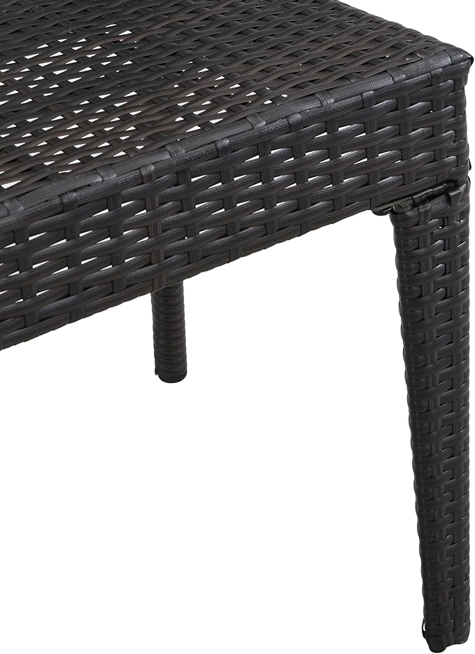 Merax Outdoor Dining Chairs Set of 2,Stackable Chairs with UV-Resistant PE Rattan and Steel Frame for Patio,Garden,Balcony,Supports 400lbs,Brown Multi