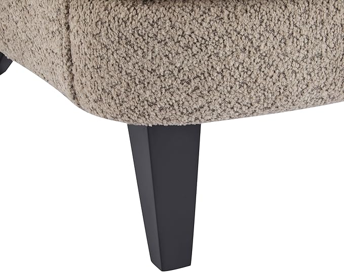 Christopher Knight Home Colby Boucle Upholstered Club Chair, Living Room Accent Chair, Wooden Frame, Flared Armrest, Plush Thick Cushion, Reading Lounge Chair, Space-Saving Furniture, Light Brown