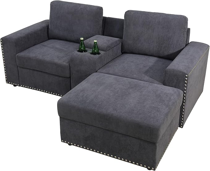 Modular Sectional Sofa Living Room Ottoman, U-Shaped Modern Couches for Living Room, Bedroom, Office