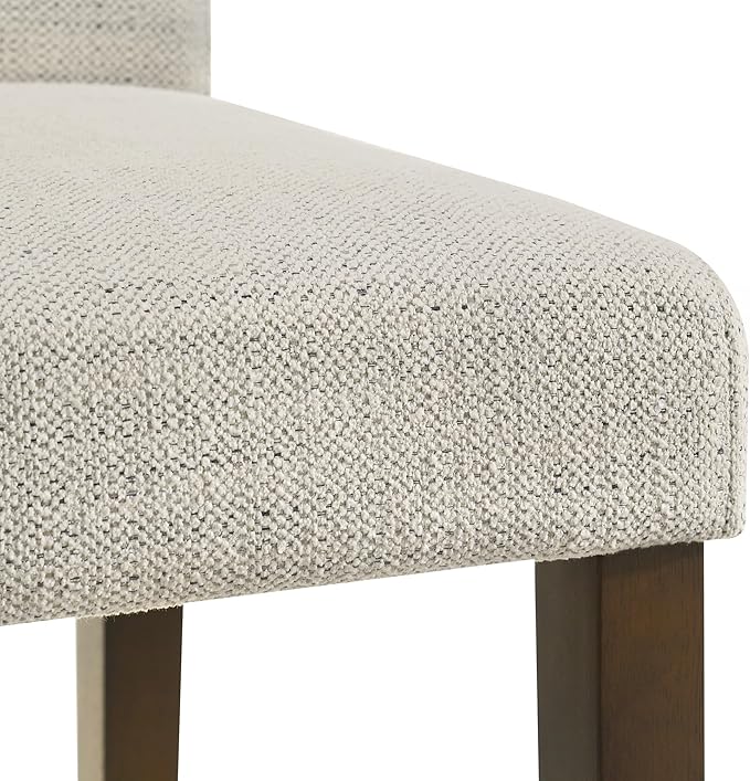 CHITA Counter Height Bar Stools Set of 3, 27" H Seat Height Upholstered Barstools, Fabric in Ivory