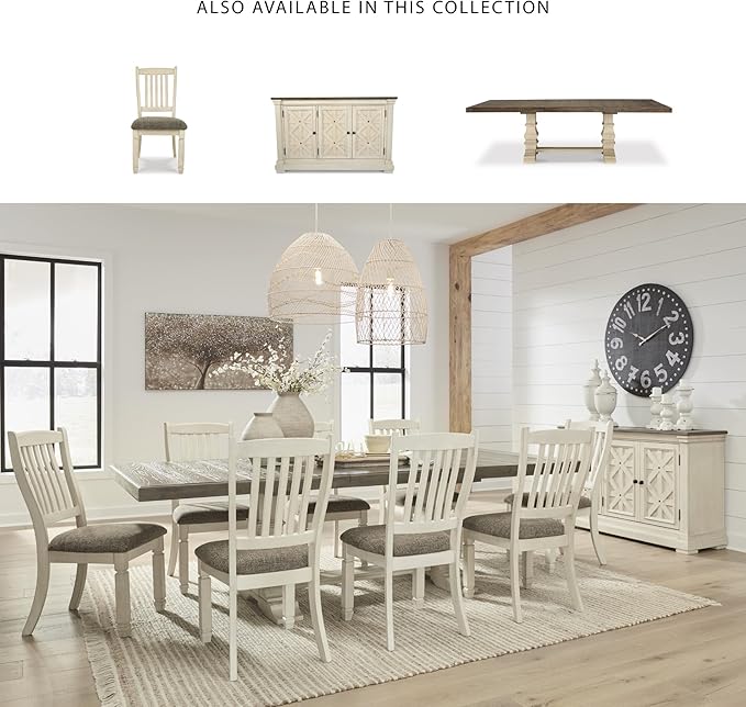 Signature Design by Ashley Bolanburg 20" Upholstered Dining Room Chair, Set of 2, Antique White