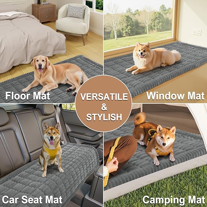 Smiry Couch Cover for Dogs Washable, Non Slip Fuzzy Pet Couch Covers for 3 Cushion Sofa Pet Friendly, Thick Soft Sofa Slipcovers Cushion Protector (Dark Grey, 27.6" x 82.7")
