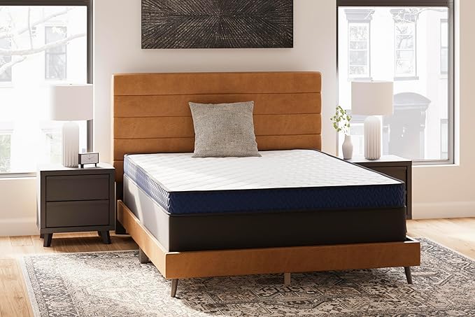 Signature Design by Ashley King Size Medium Firm 6 Inch Memory Foam Mattress with Breathable Quilted Cover, Fiberglass Free, Mattress in A Box